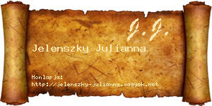 Jelenszky Julianna névjegykártya